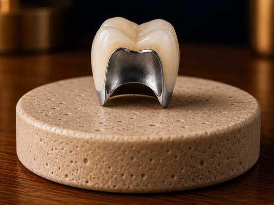 Porcelain fused to metal crowns in dental lab at Kadıgil Dental Clinic, Antalya