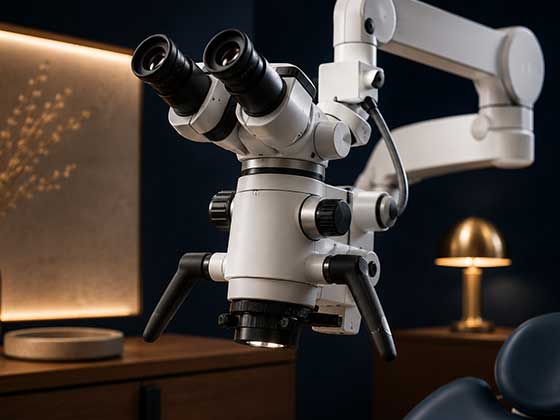 Dental operating microscope for root canal treatment at Kadıgil Dental Clinic, Antalya